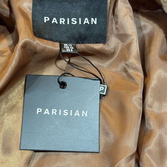 Parisian Teddy Coat Faux Shearling Mocha Longline US 8 (UK 12) NWT - Picture 6 of 12